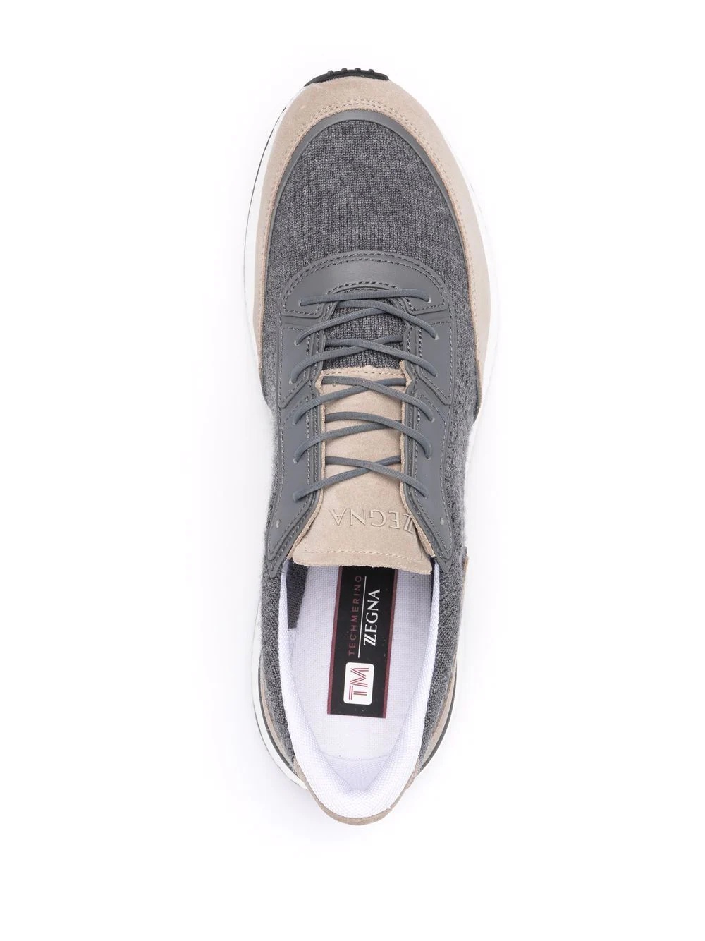 panelled low-top sneakers - 4