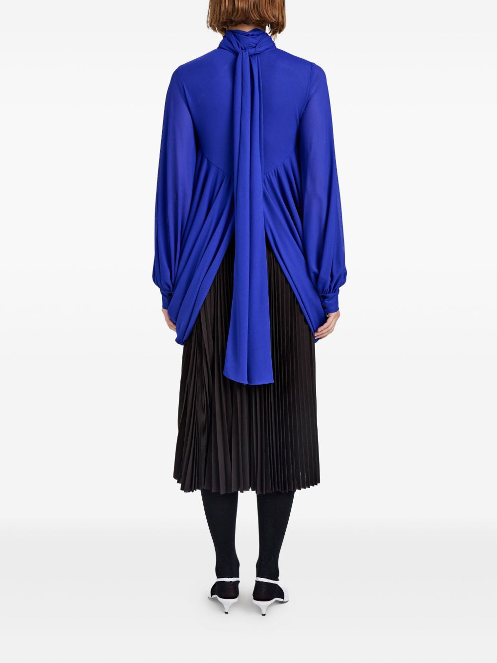straight-waistband midi pleated skirt - 4