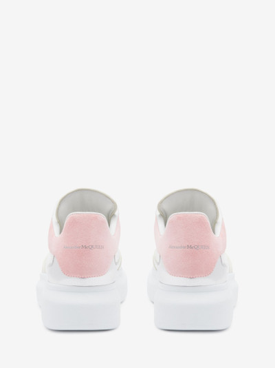 Alexander McQueen Women's Oversized Sneaker in White/cherry Blossom Pink outlook