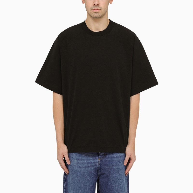 Black oversize crewneck t-shirt - 1