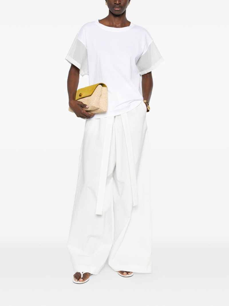 Brunello Cucinelli sheer-panel T-shirt outlook