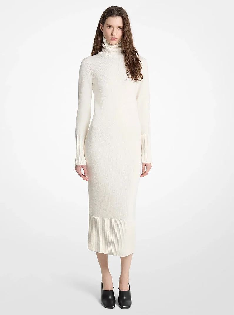 Wool Turtleneck Dress - 1