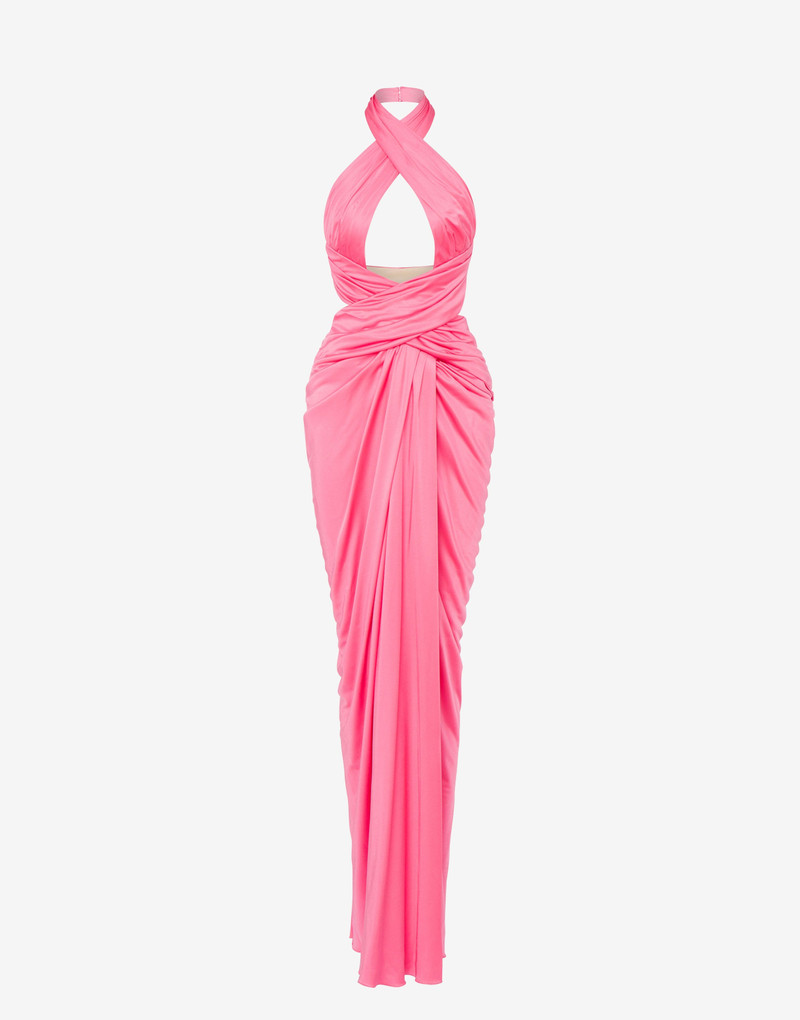 ORGANZINO DRESS WITH CUT-OUT 1