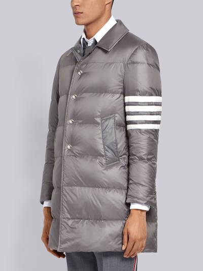 Thom Browne 4-bar Matte Nylon Bal Collar Overcoat outlook