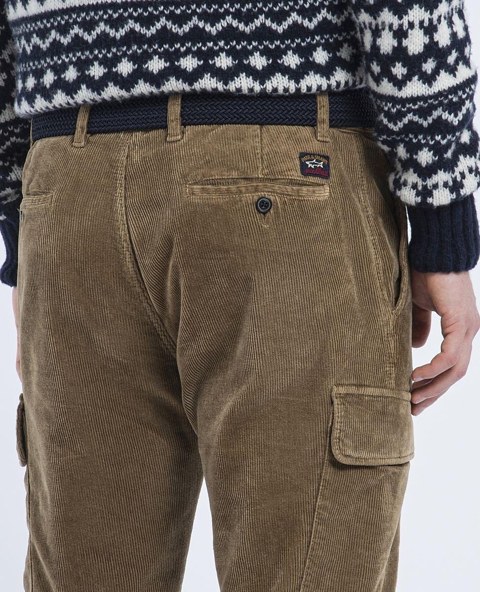 Soft Touch Corduroy Cargo Trousers - 5