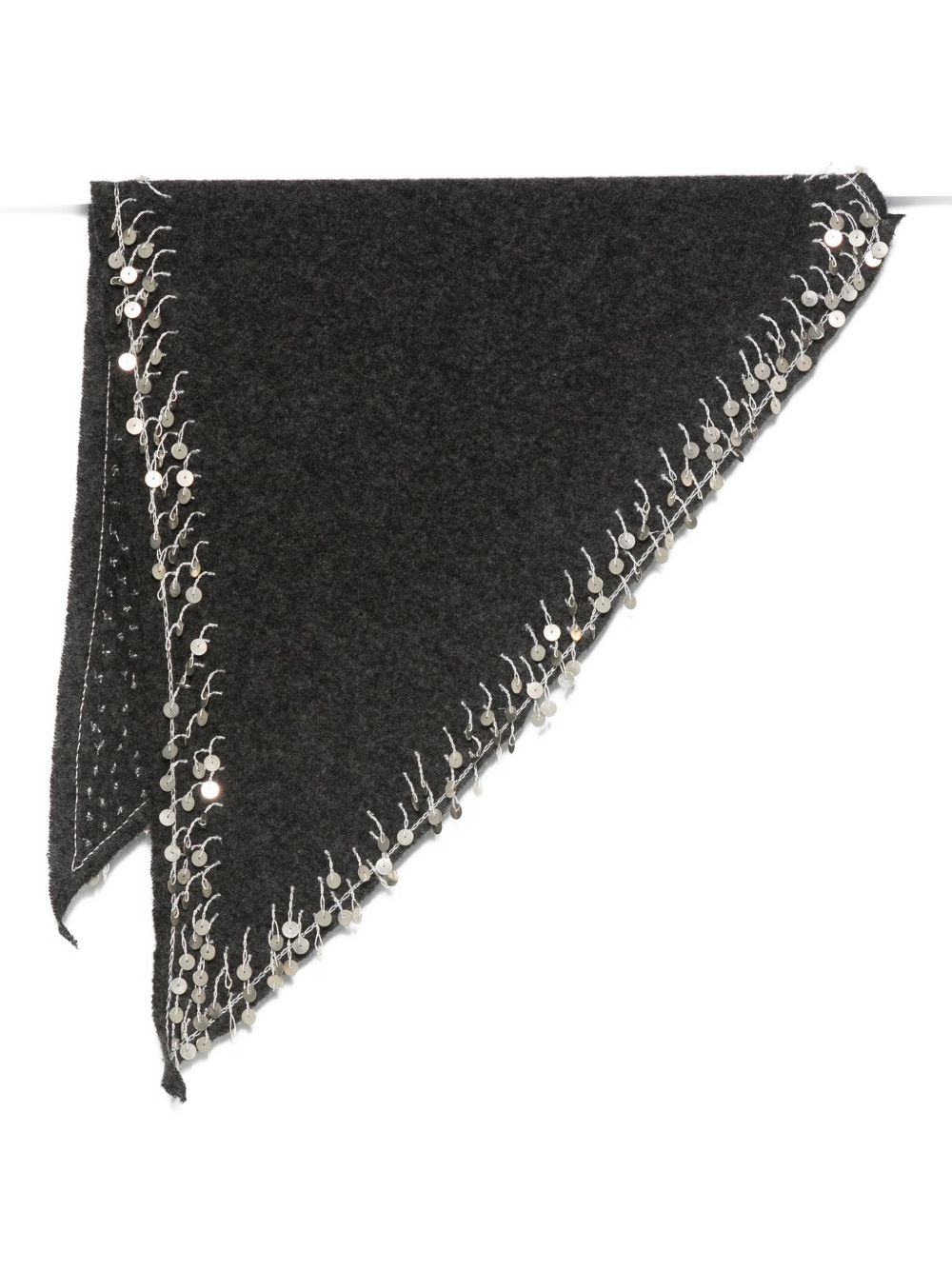 sequin-embellished cashmere scarf - 1