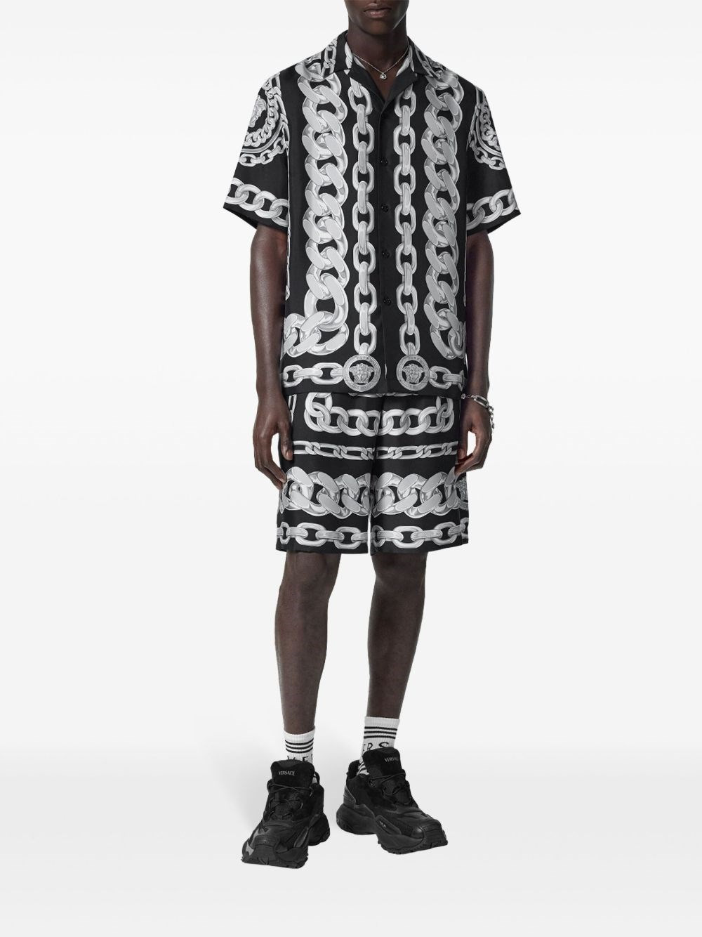Medusa Chain silk shorts - 3