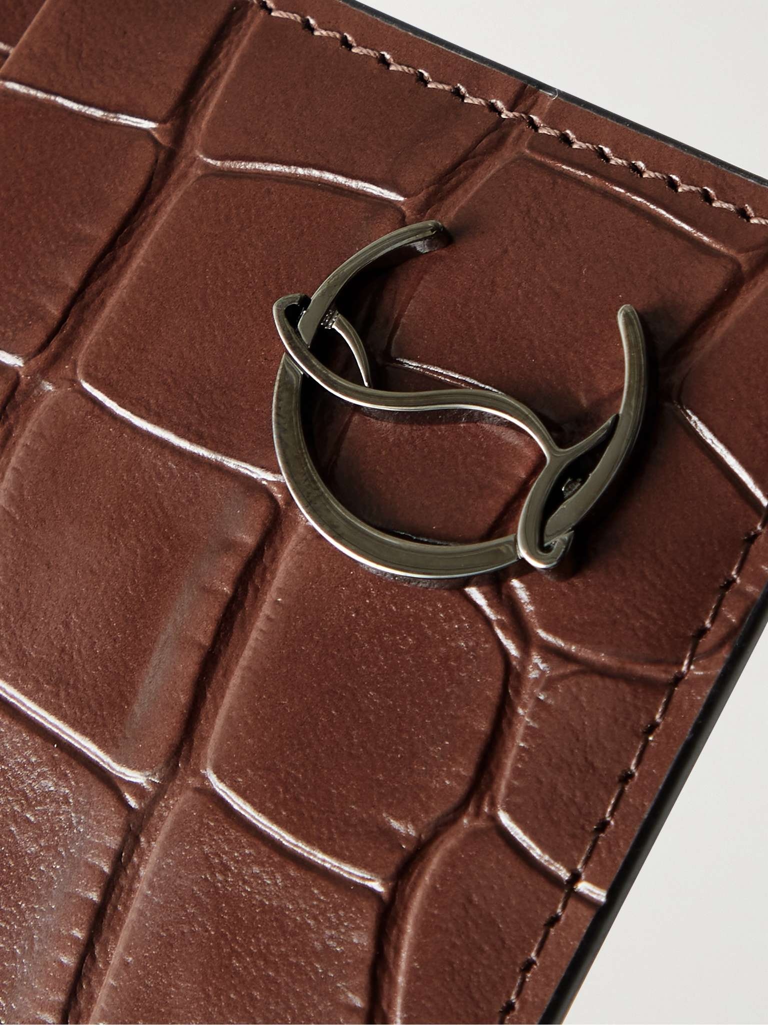 Croc-Effect Leather Cardholder - 4