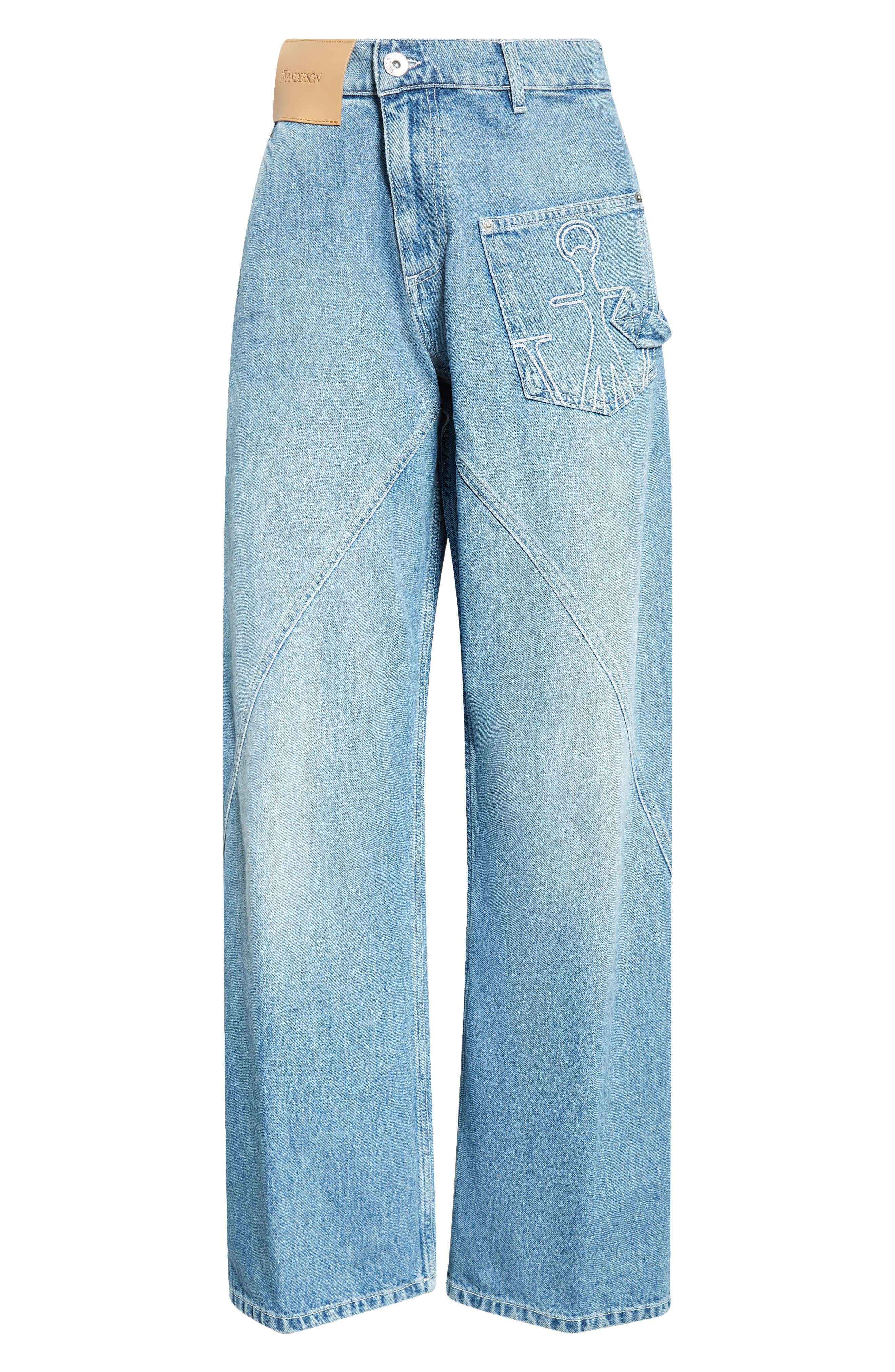 JW Anderson Twisted Workwear Jeans in Light Blue at Nordstrom - 6