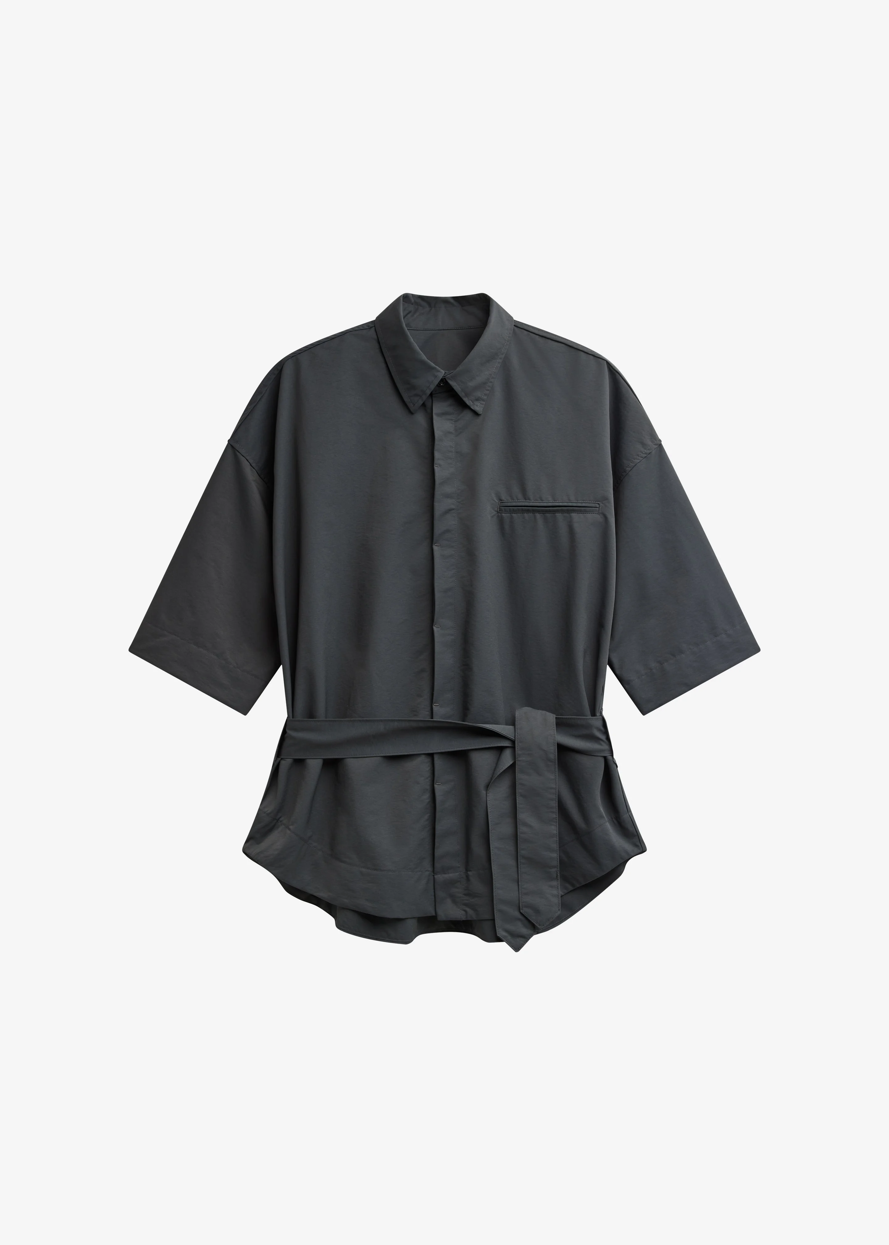 Odesa Belted Shirt - Charcoal - 1