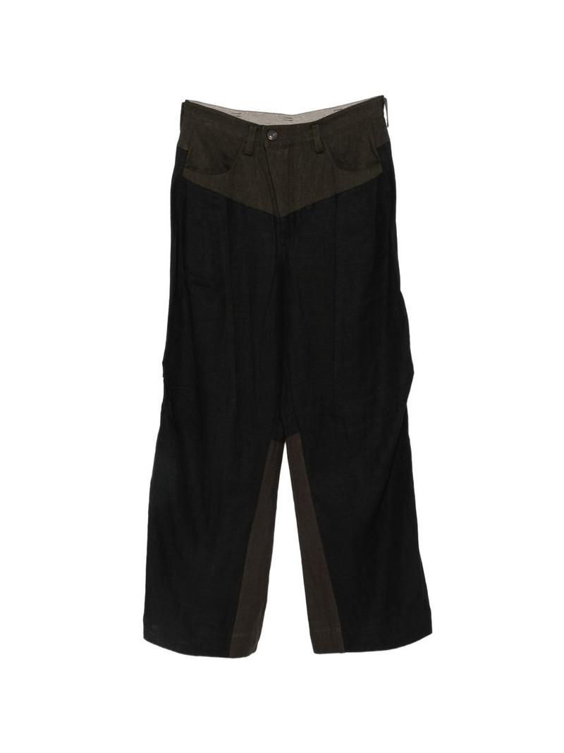 panelled wide-leg trousers 1