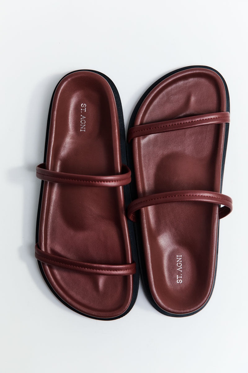 Fine Double Strap Slide - Plum - 3