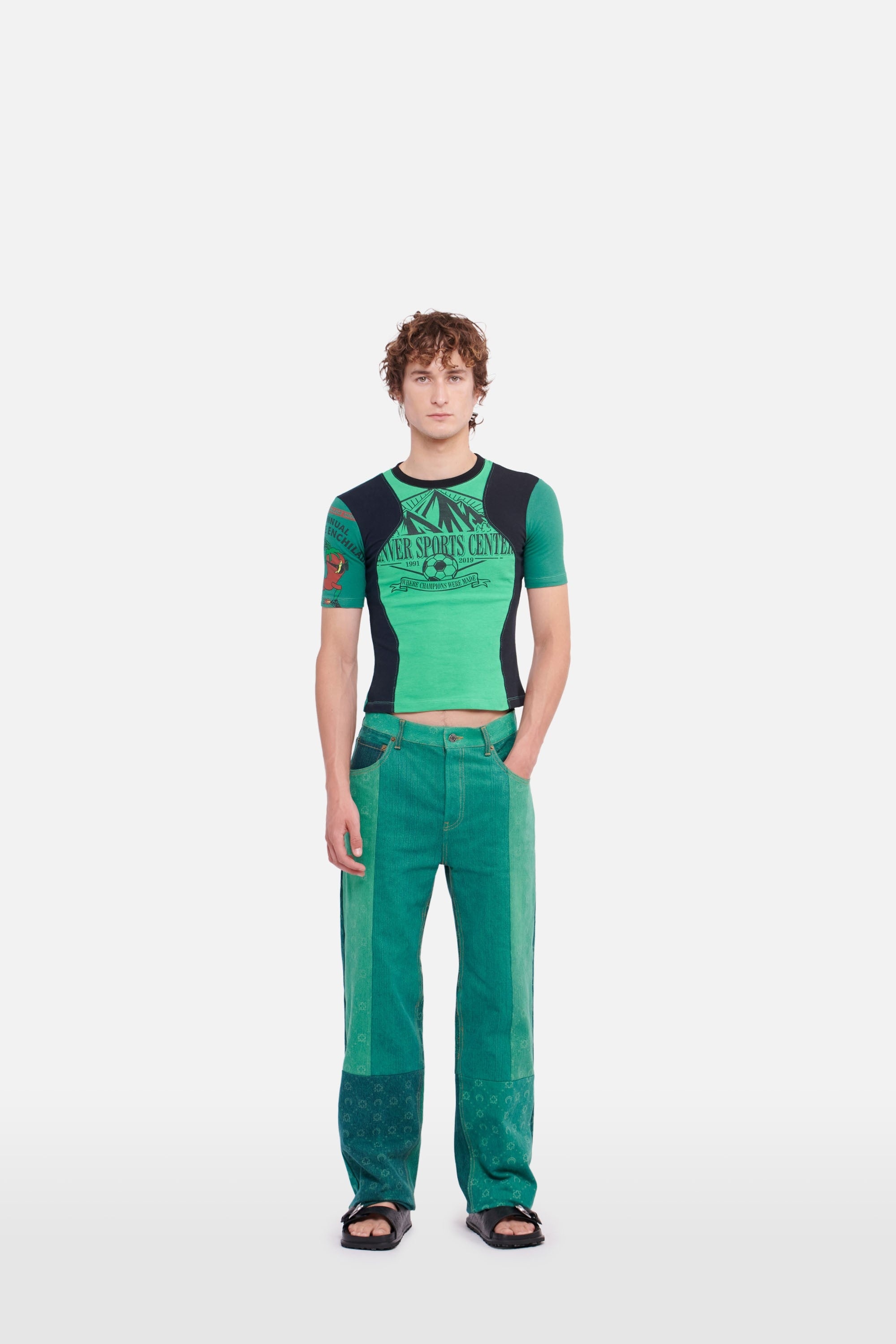 Regenerated Moonogram Denim Fitted Trousers - 6