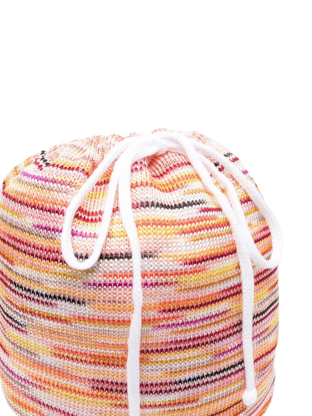 knitted drawstring bucket bag - 4