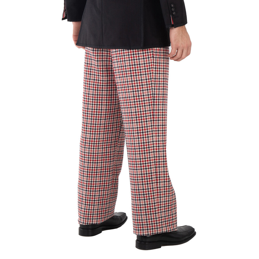 Thom Browne Men's Overcheck Hunting Tweed Single Pleat Trouser, Brand Size 1 (Small) - 4