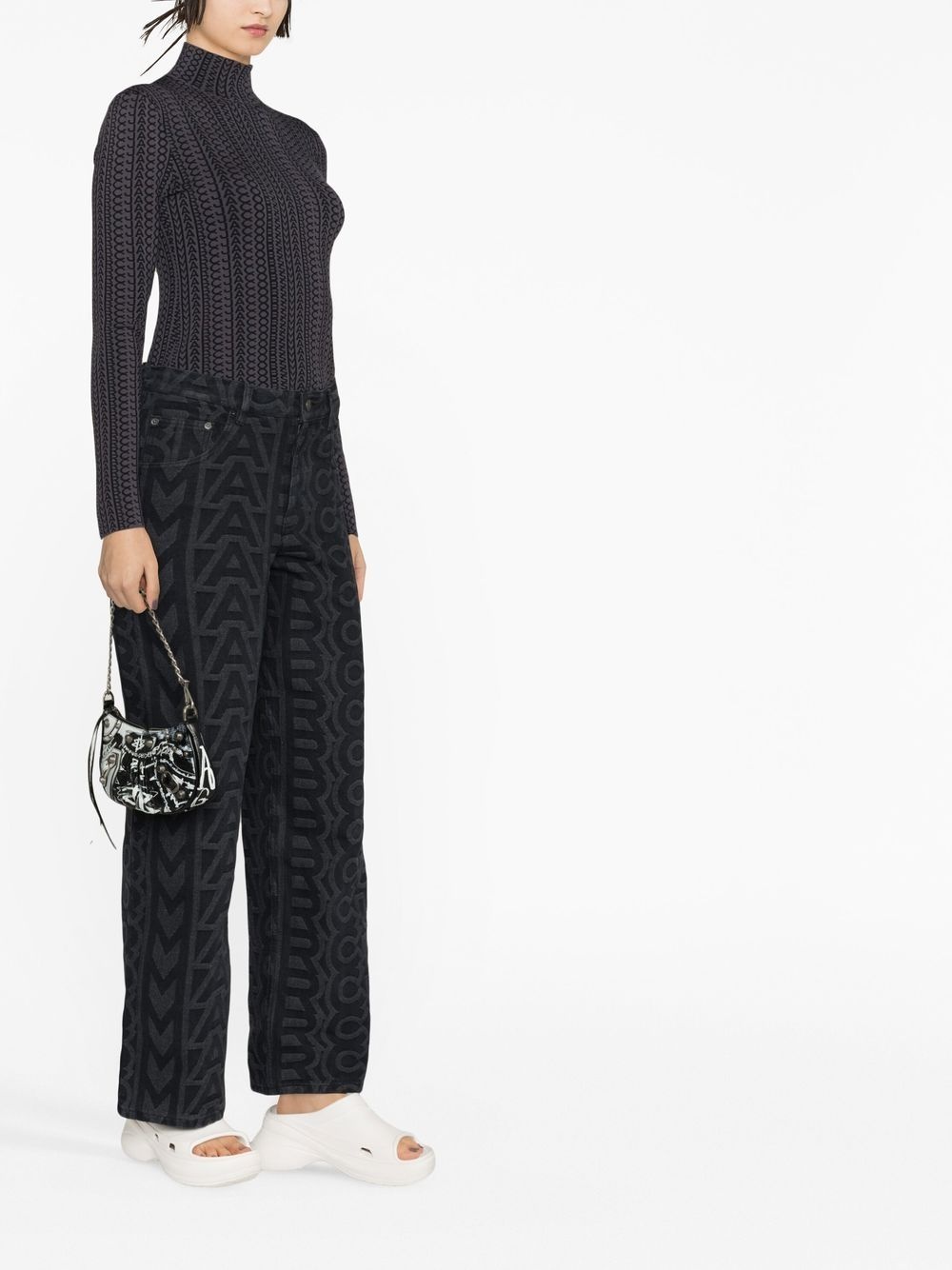 monogram compact knit jumper - 4