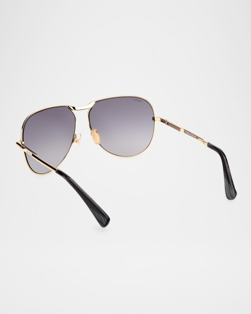Max Mara Miller-2 Metal Aviator Sunglasses outlook