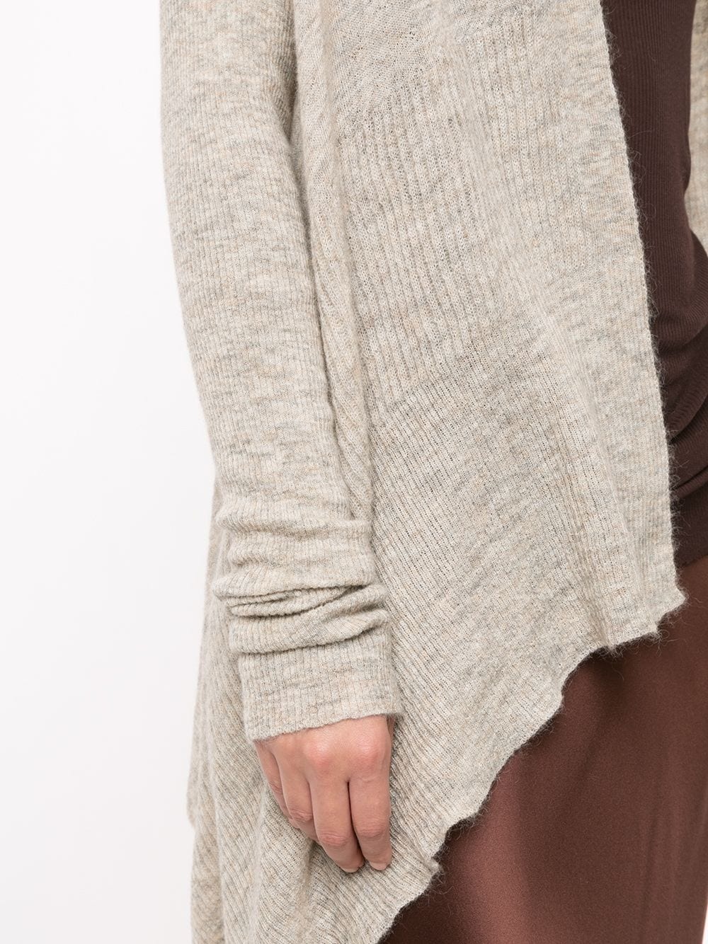 asymmetric mid-length cardigan - 5