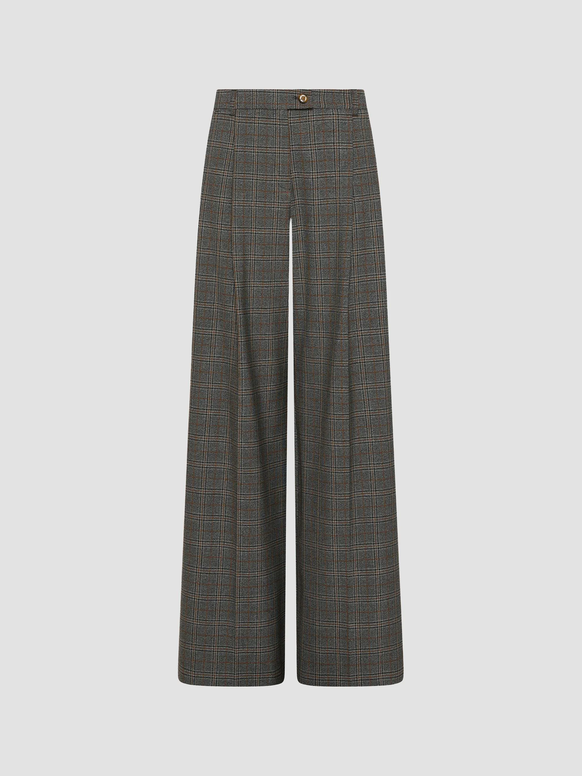 Women's Straight Leg Darted Trousers - Grey - 1