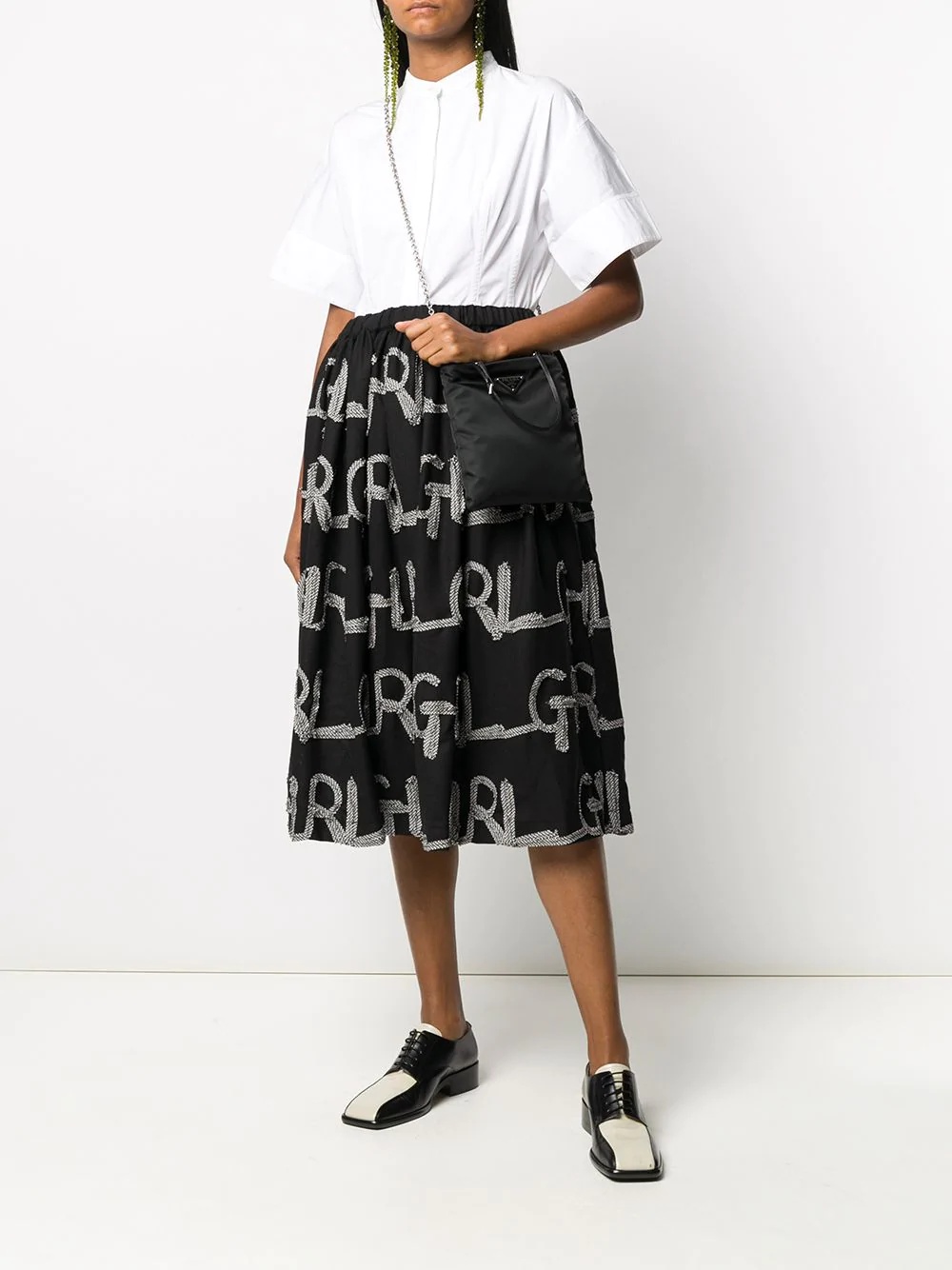 appliqué midi skirt - 2