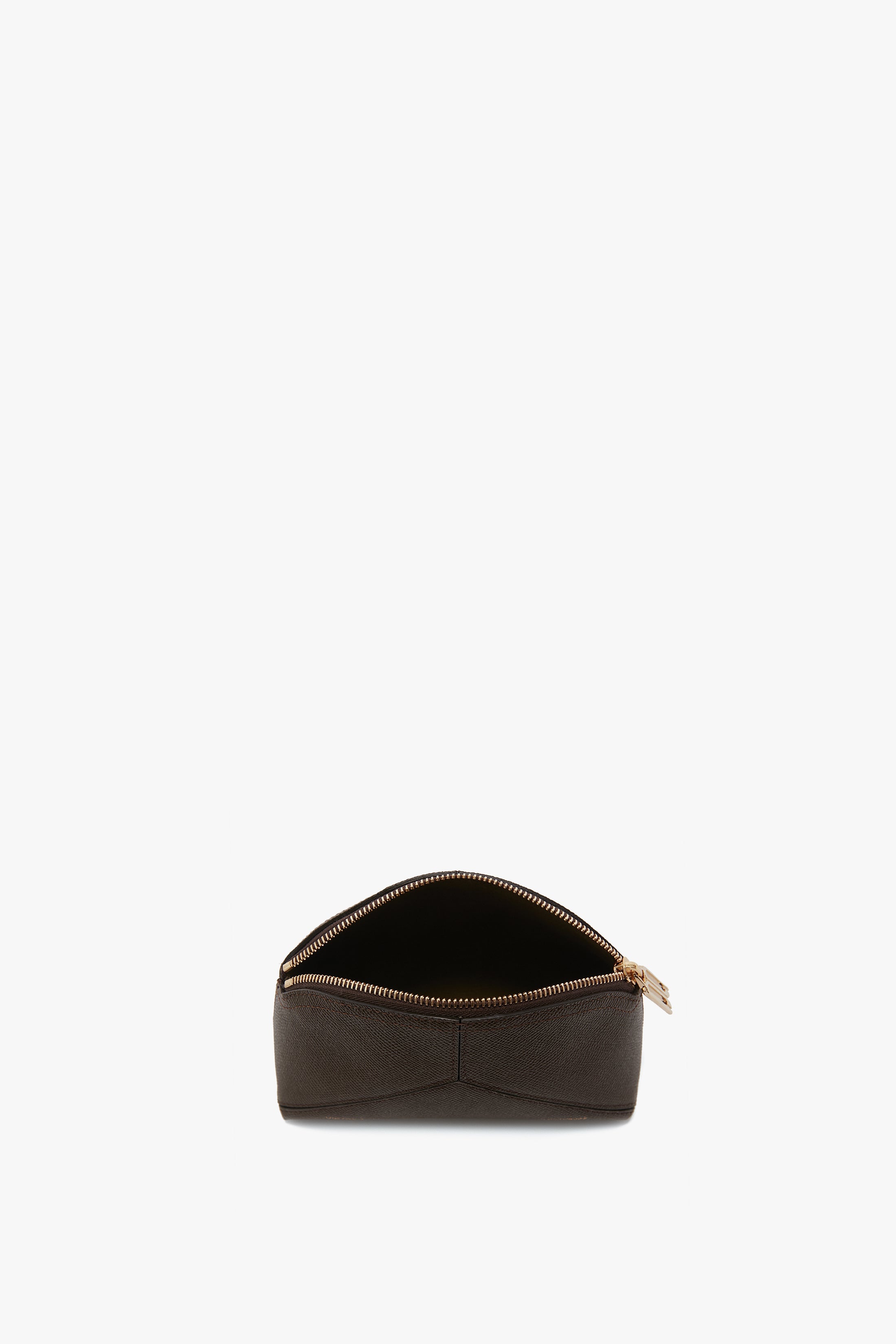 Exclusive Victoria Mini Wash Bag In Khaki Leather - 5