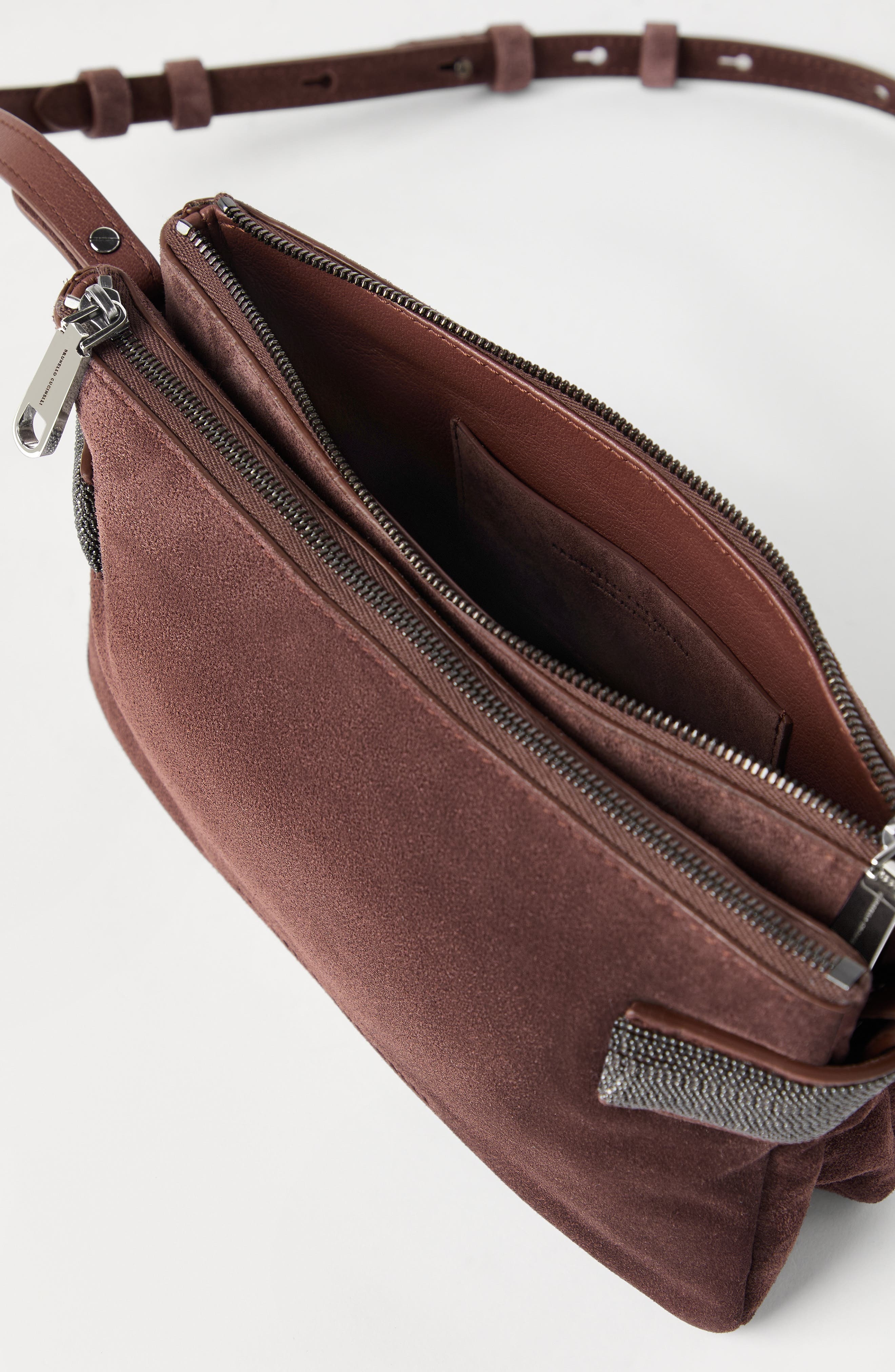 Brunello Cucinelli Essence mini shoulder bag in Burgundy at Nordstrom - 6