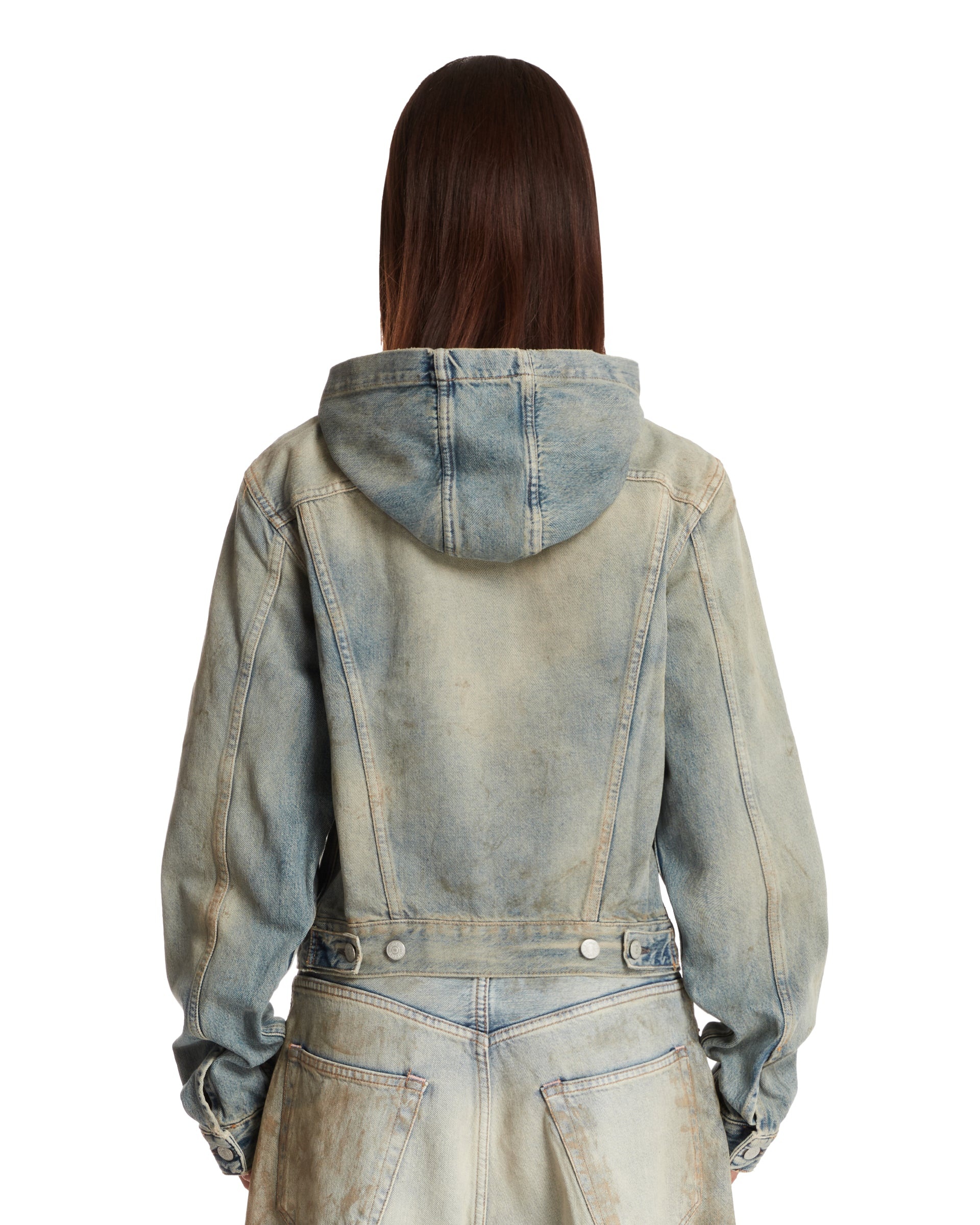 Blue Denim Hoodie Jacket - 3