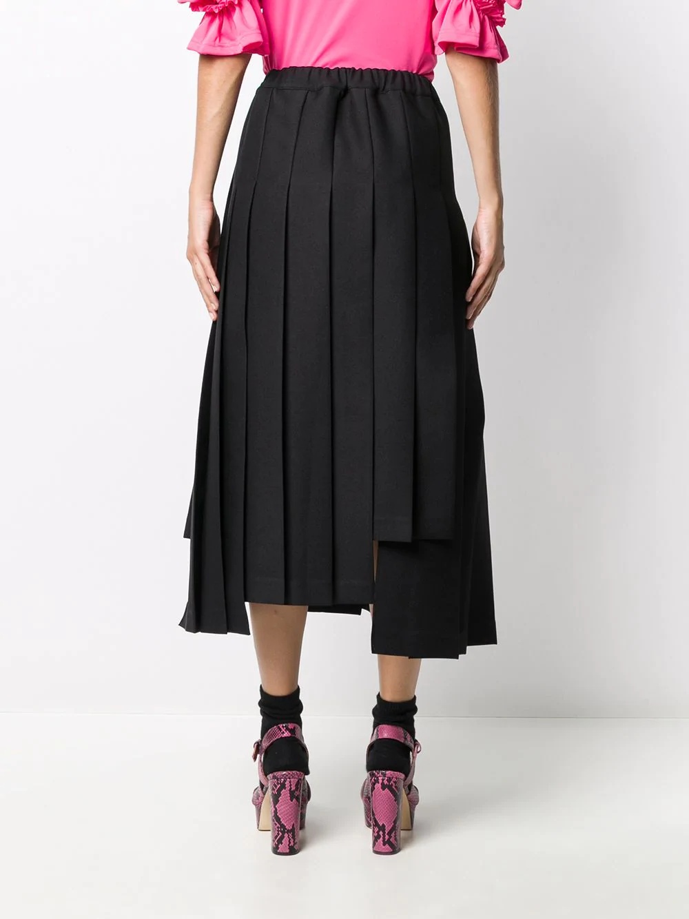 pleated mid-length skirt - 4