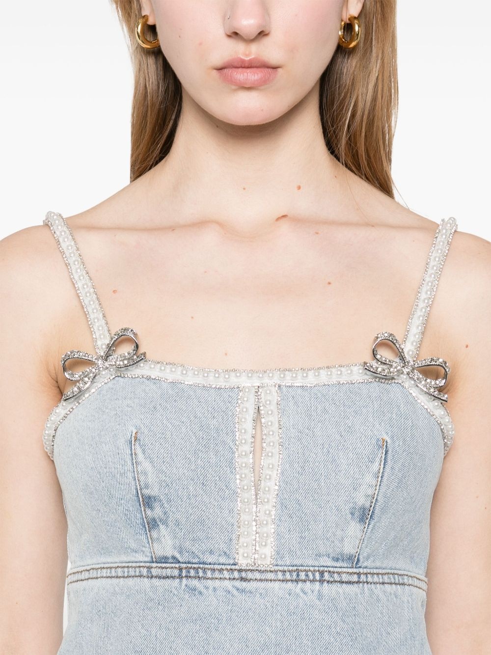 denim mini dress - 5