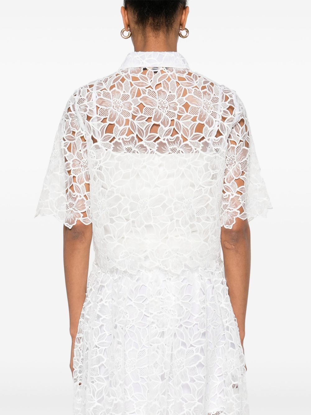 floral-lace shirt - 4