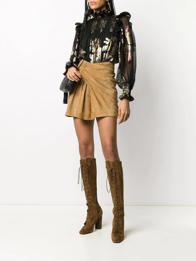 SAINT LAURENT draped mini skirt outlook