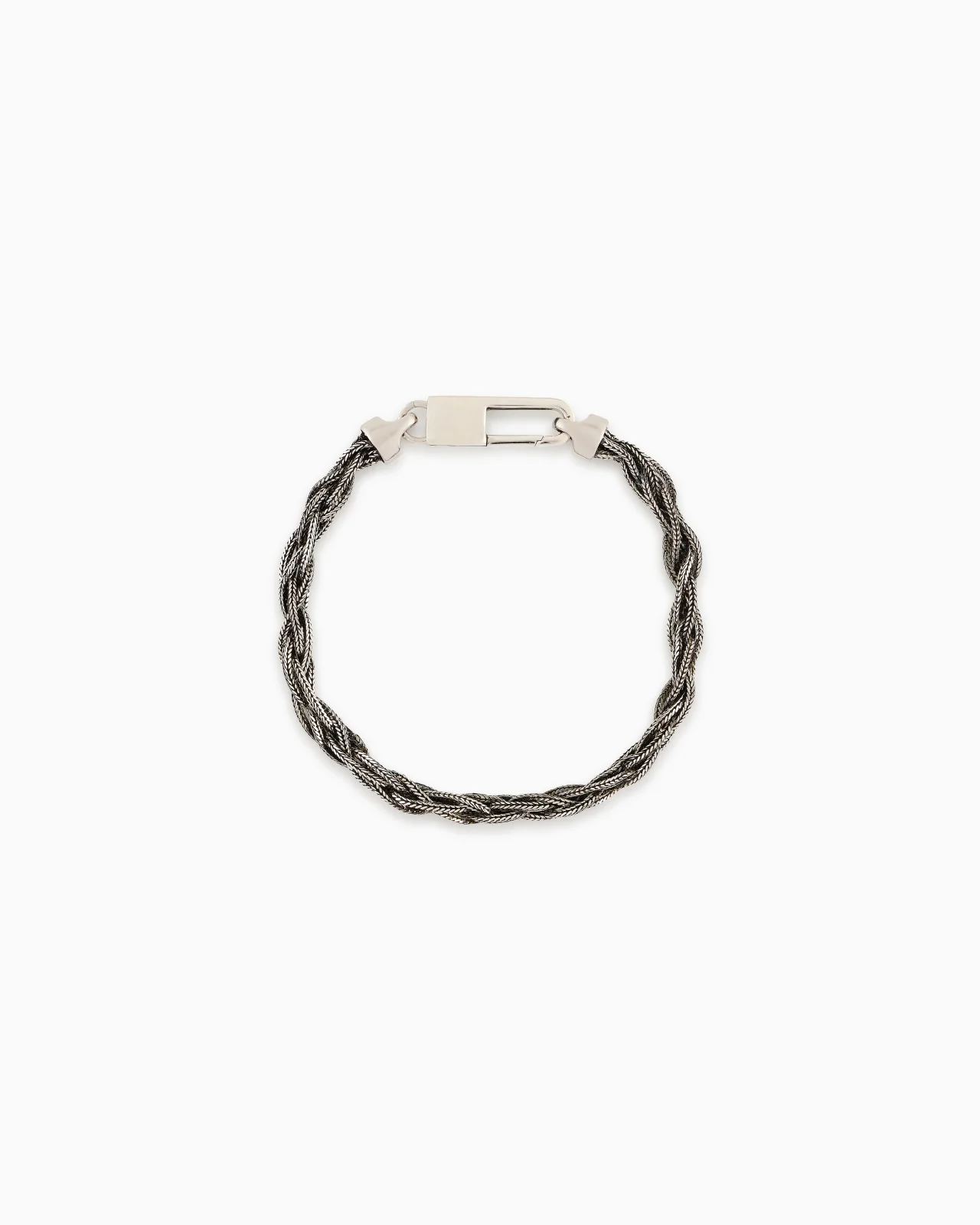 BRAIDED STERLING SILVER BRACELET - 1