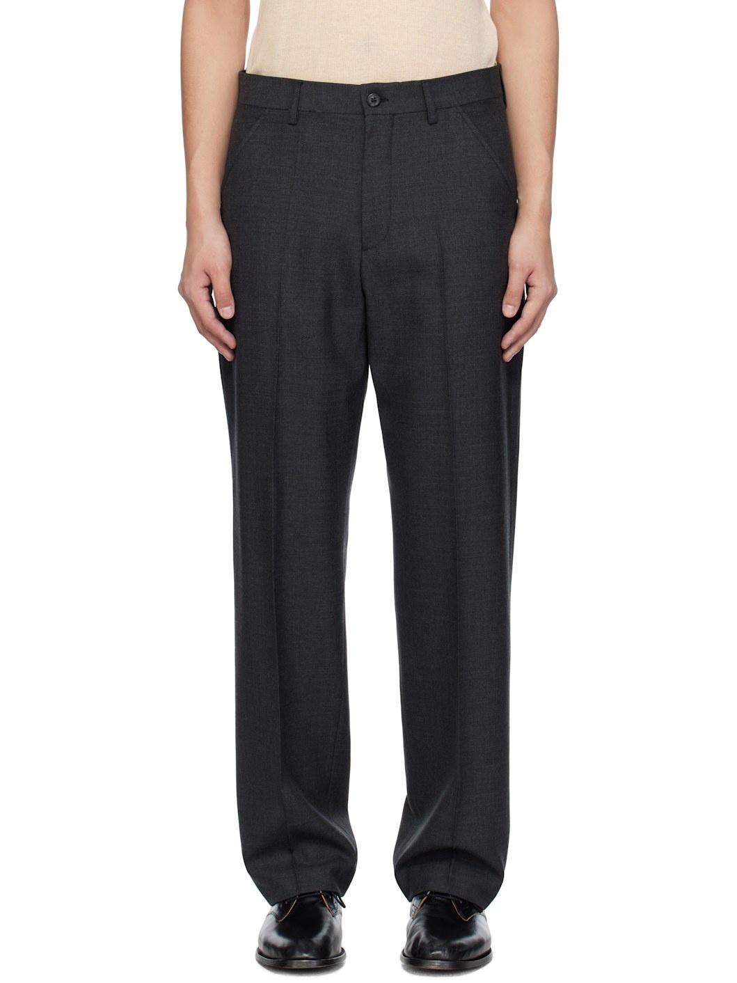 Gray Chino 22 Trousers - 1