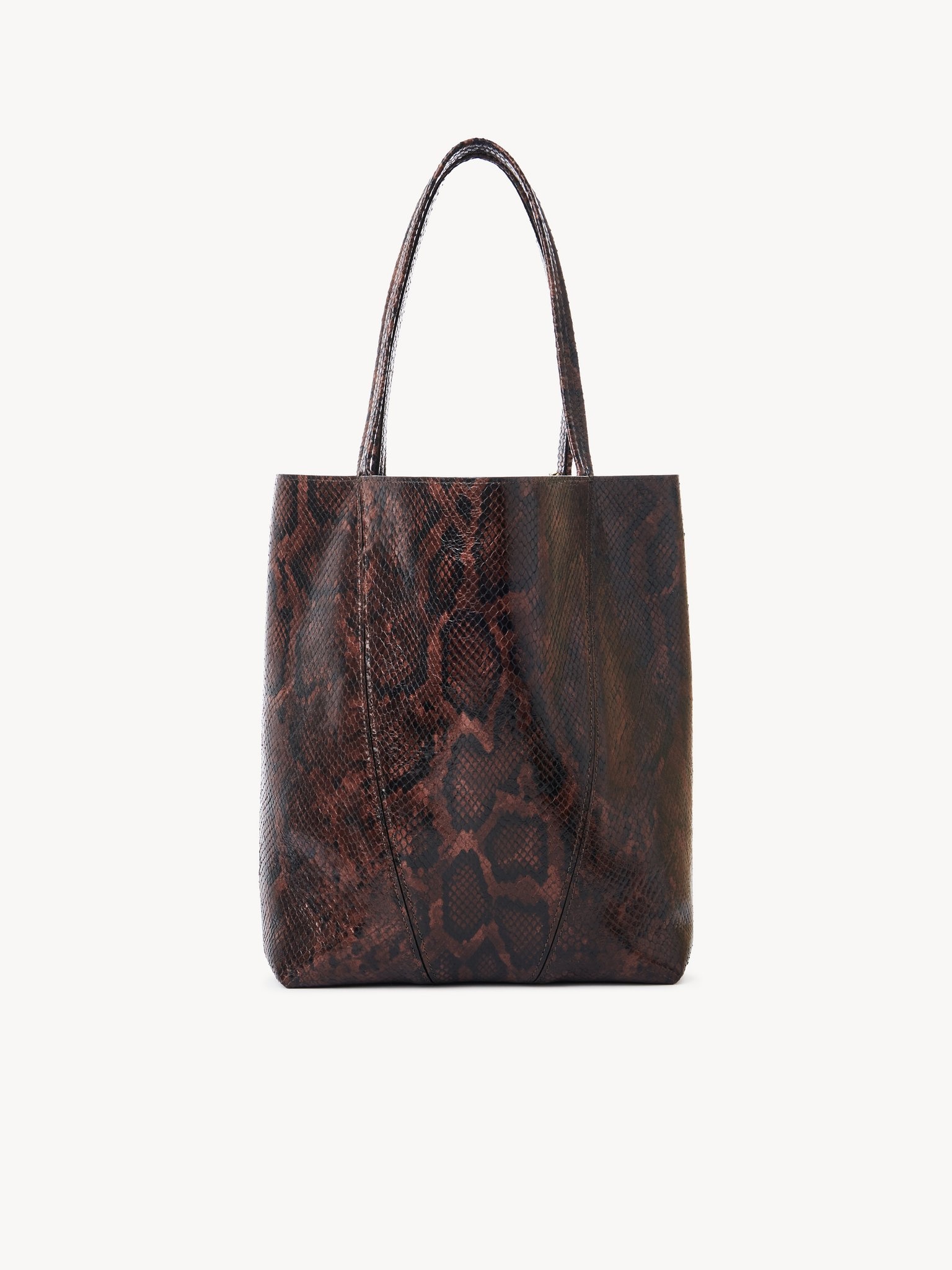 CHLOÉ SPIN TOTE BAG IN PYTHON-EFFECT LEATHER - 4