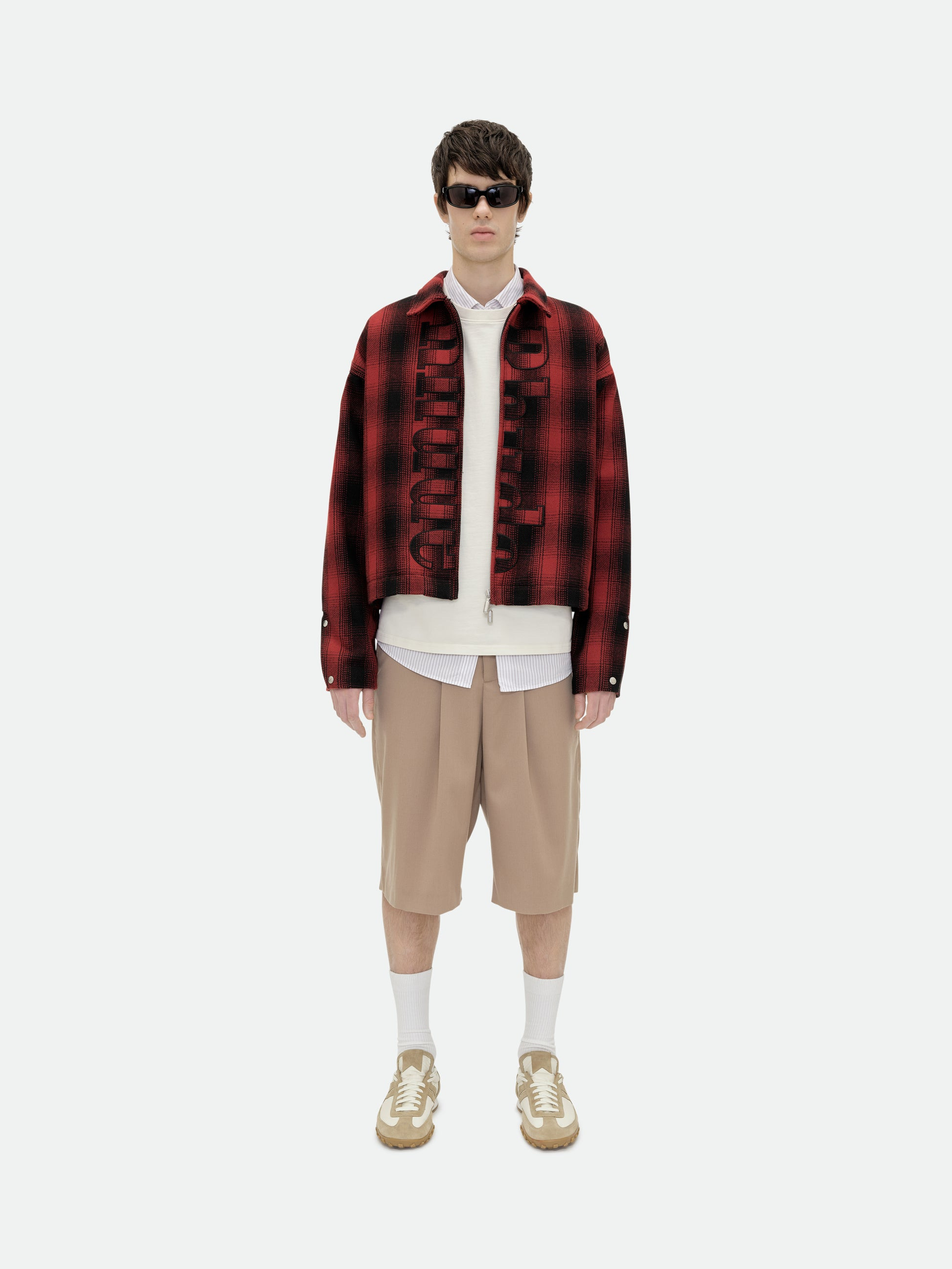 RHUDE LOGO FLANNEL WORK JACKET - 2