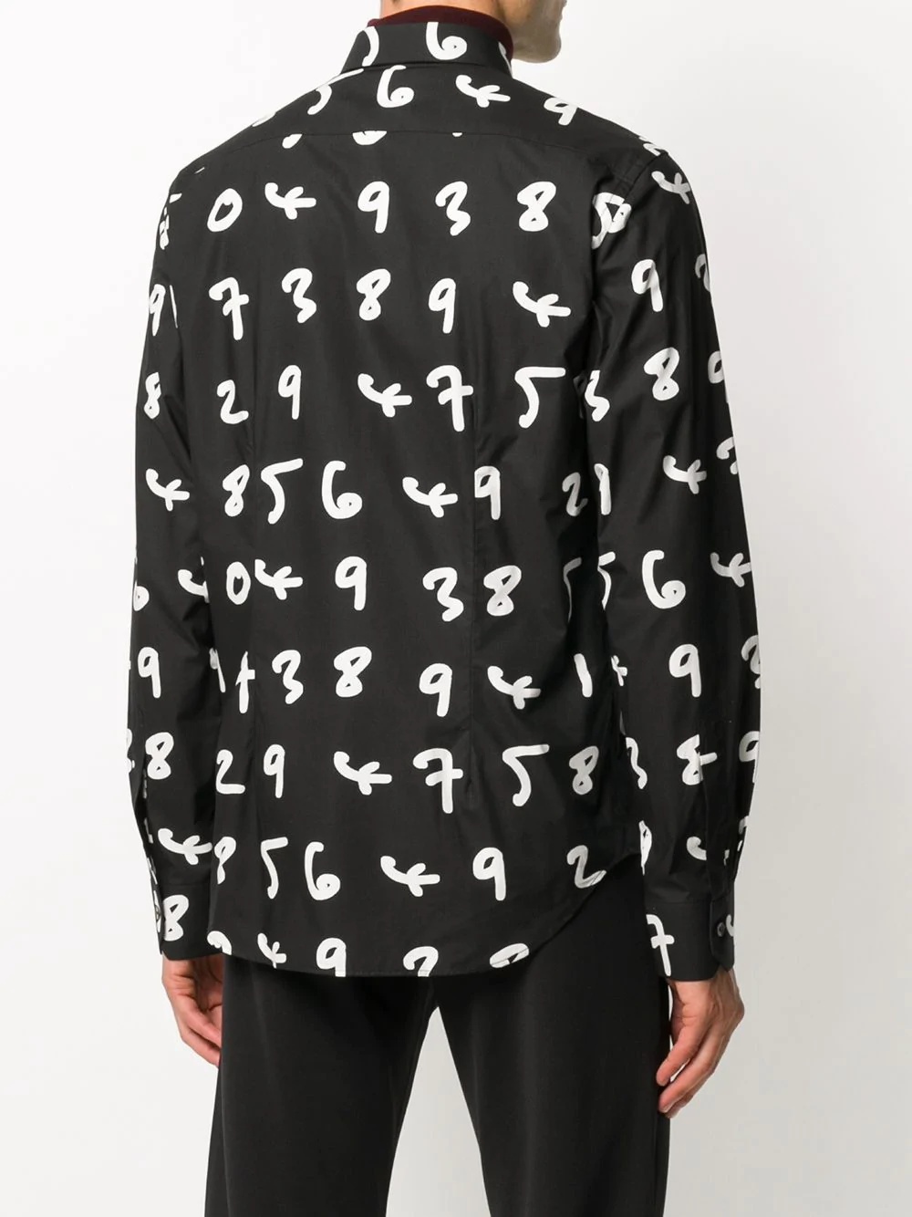 numbers-print shirt - 4