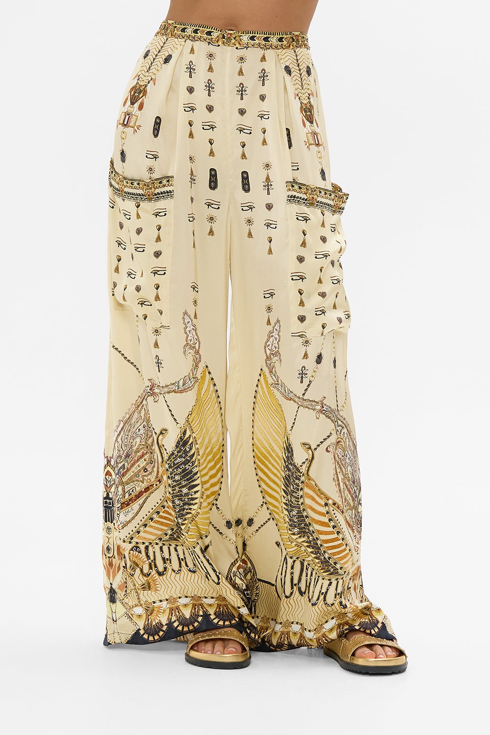WIDE LEG TROUSER WITH FRONT POCKETS - 6