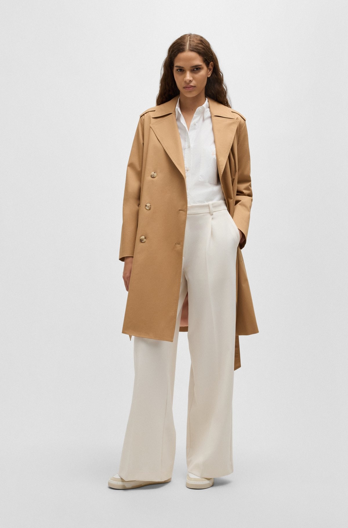 BOOT-LEG TROUSERS IN STRETCH FABRIC - 3