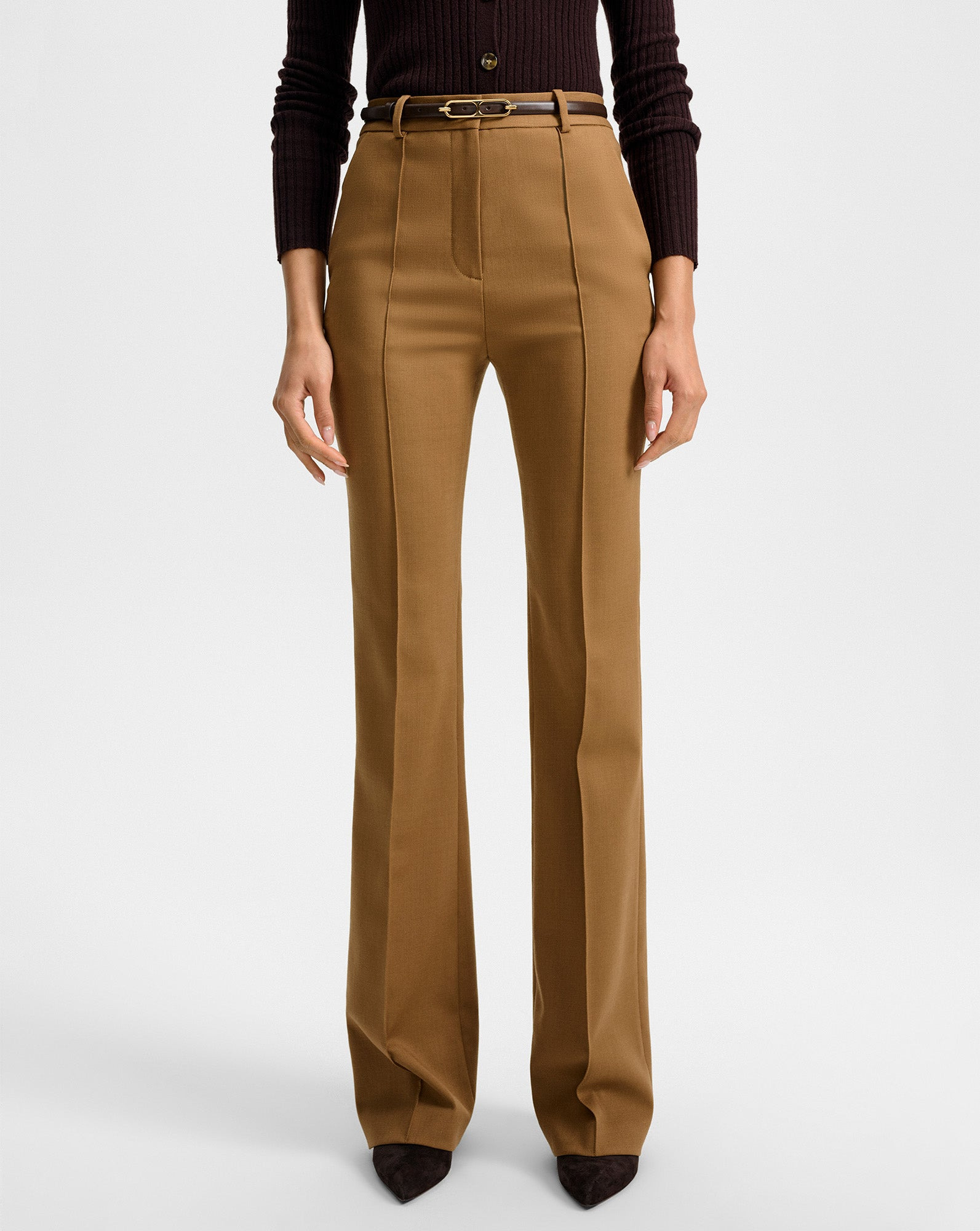 GRACIE BELTED FLARE PANT - 3