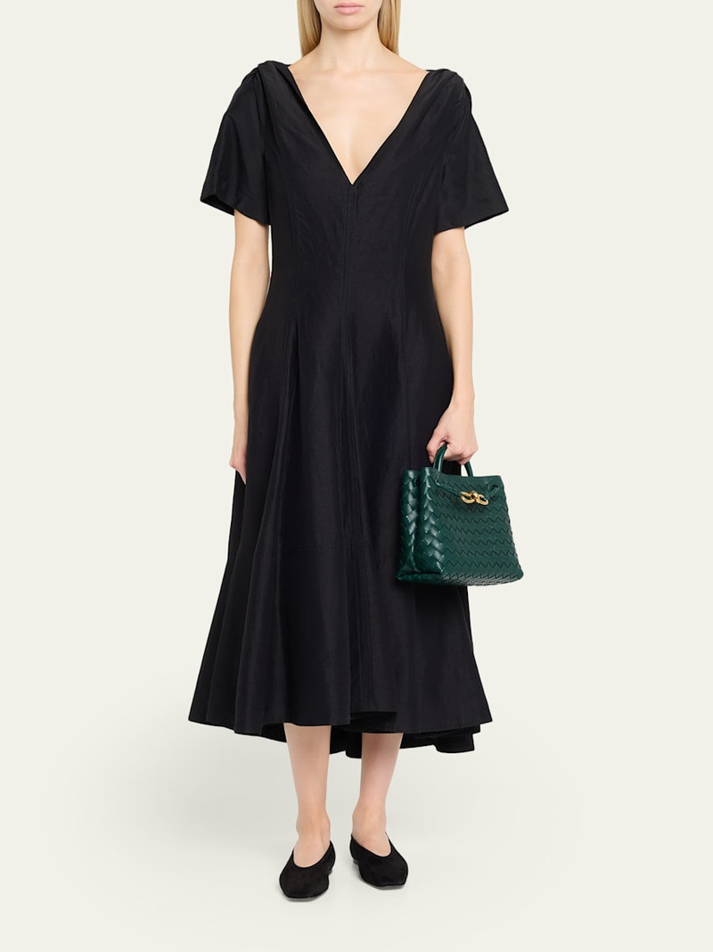 Andiamo Small Leather Top-Handle Bag 5