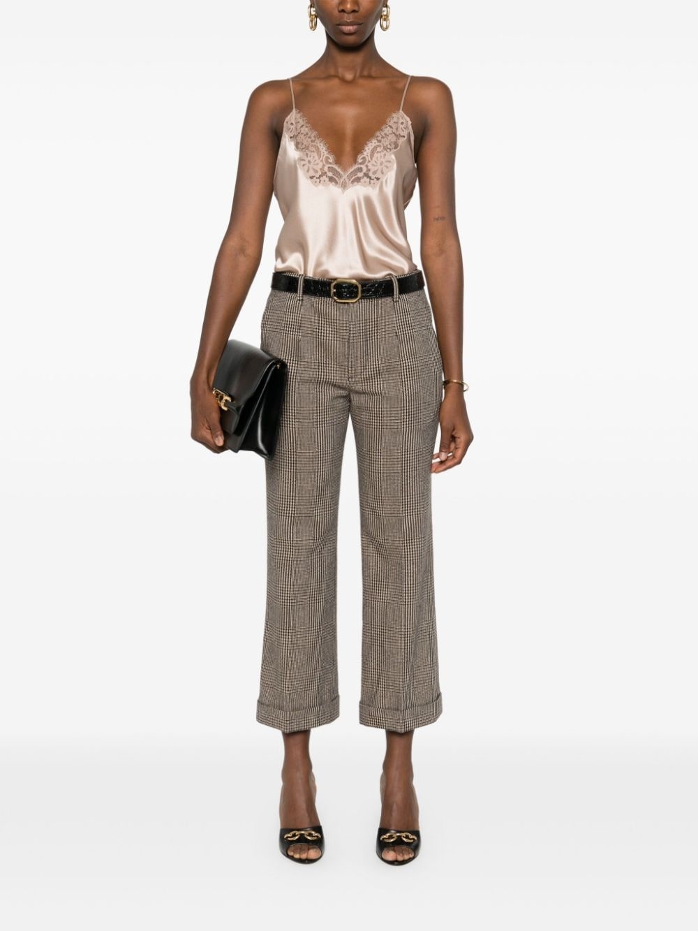 SAINT LAURENT lace-trim top | REVERSIBLE
