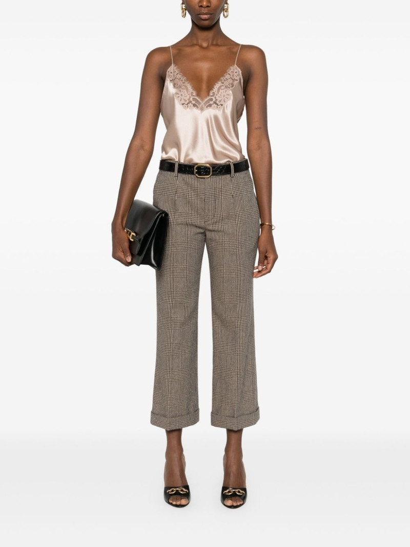 SAINT LAURENT lace-trim top outlook