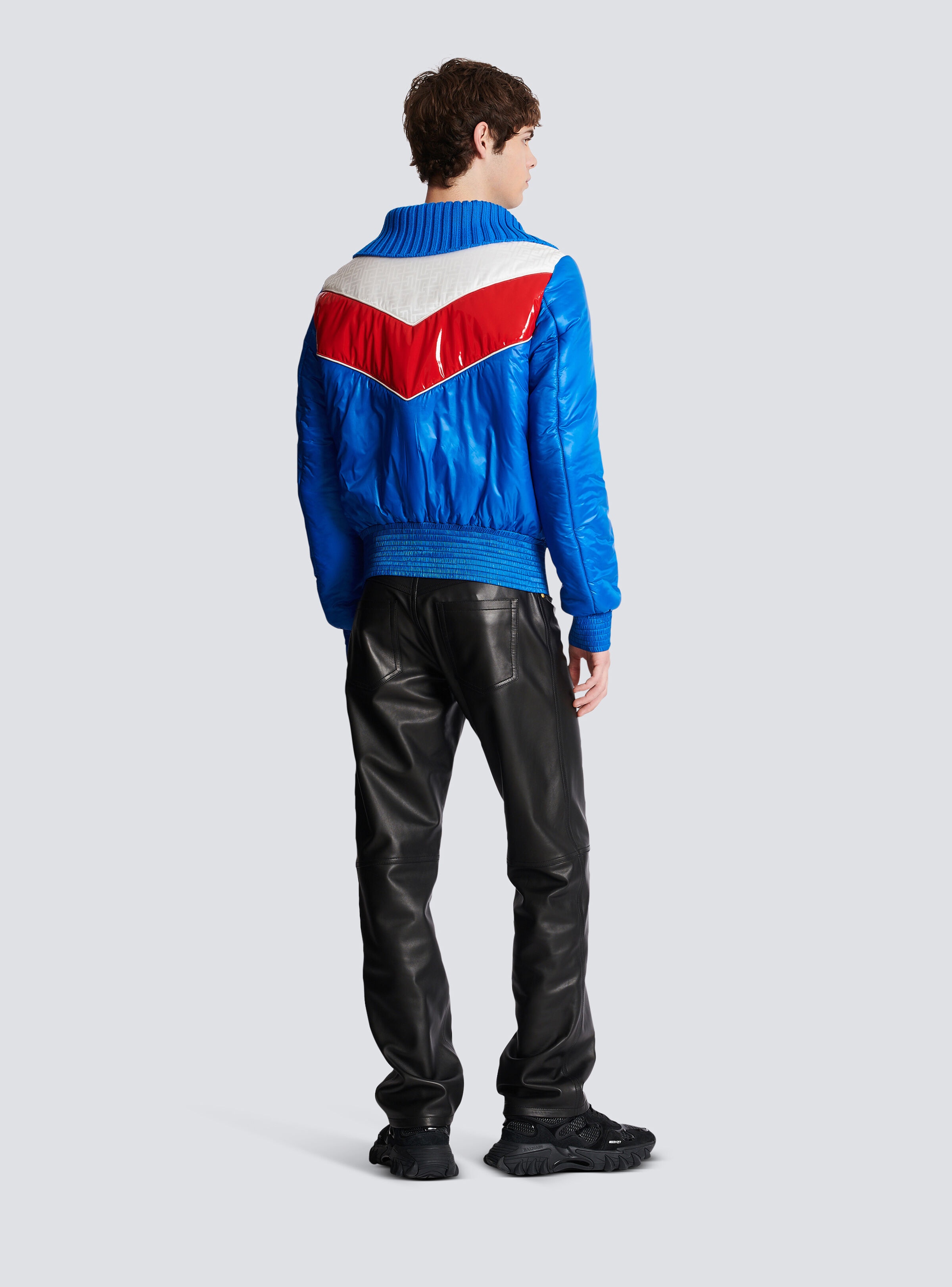 Nylon puffer jacket with contrasting effect - 4