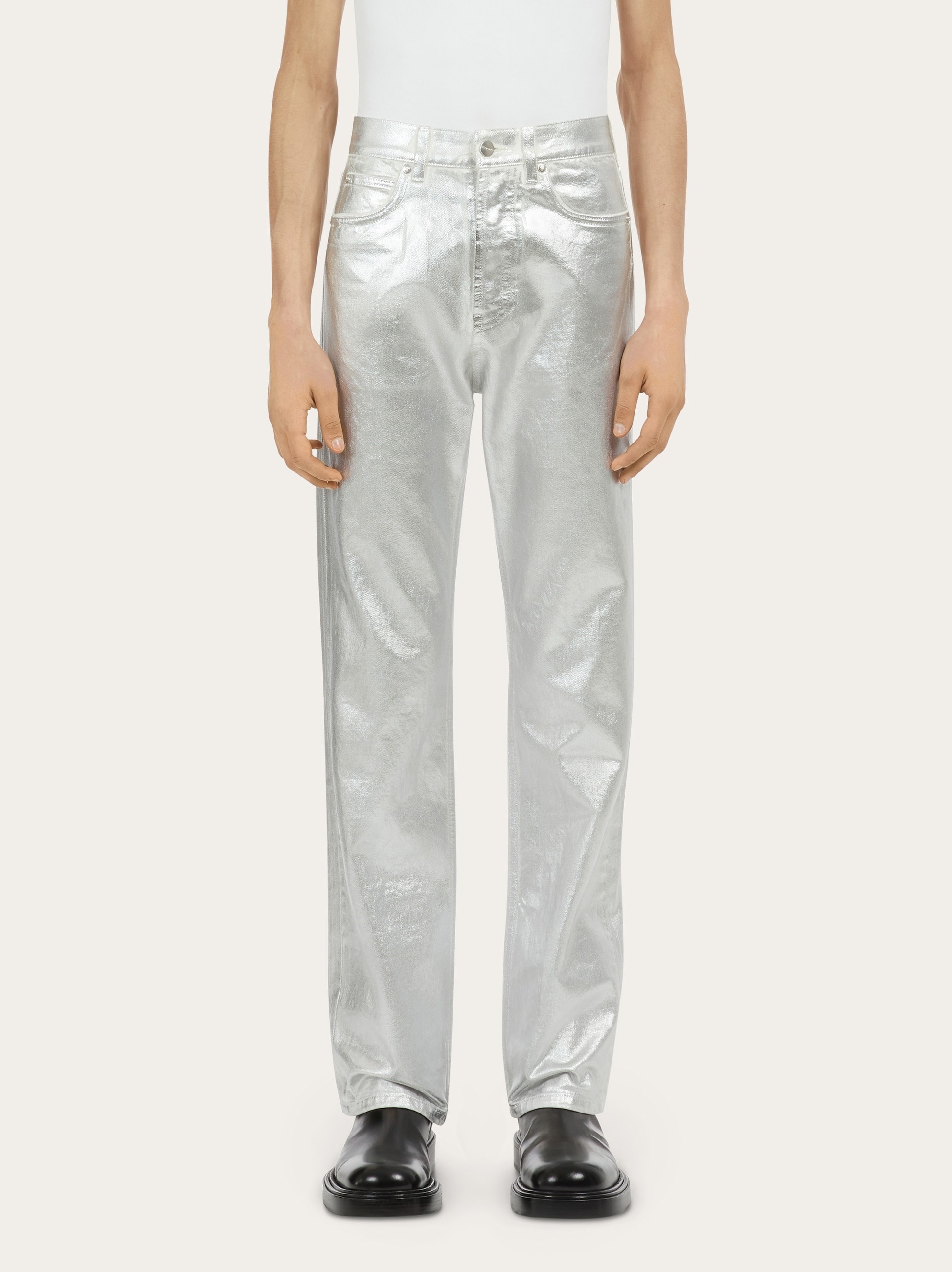Metallic 5 pocket trousers - 2