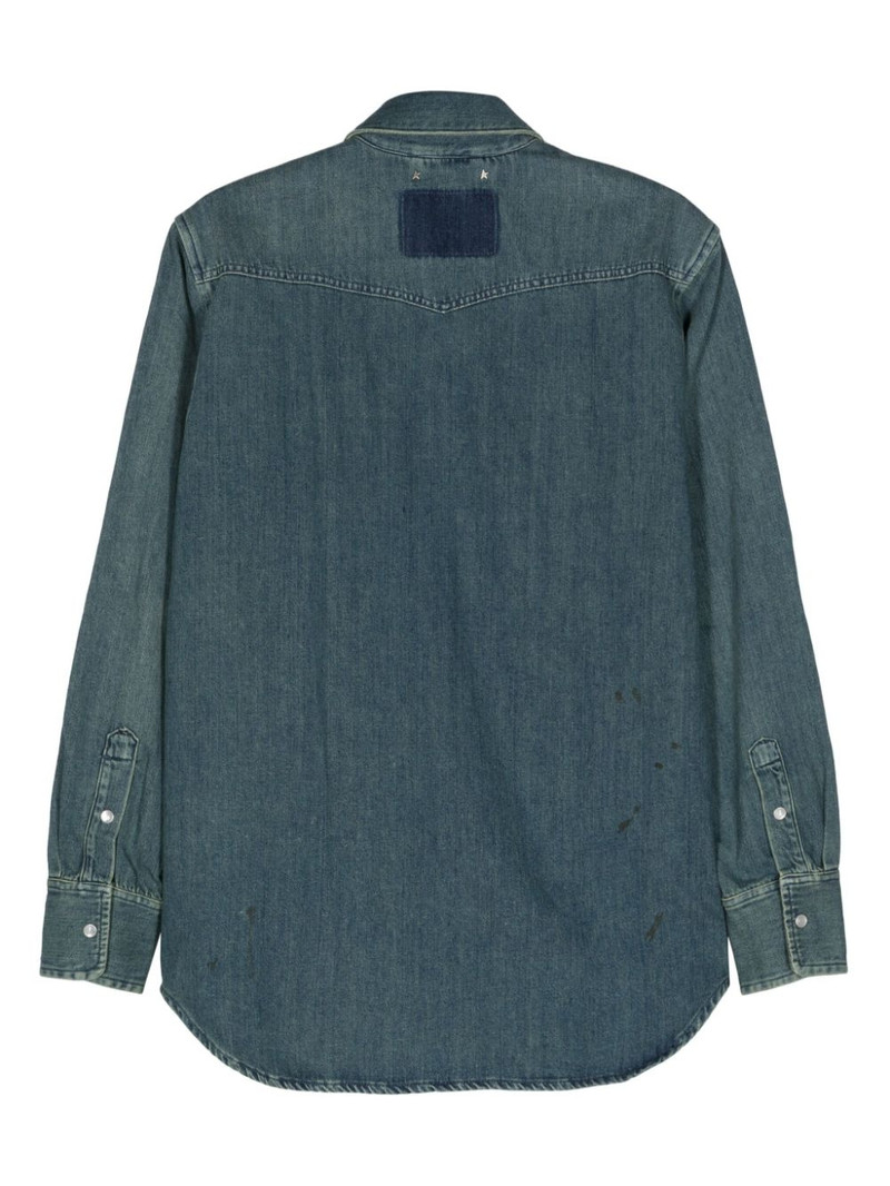 Golden Goose Axel star-appliquÃ© denim shirt outlook