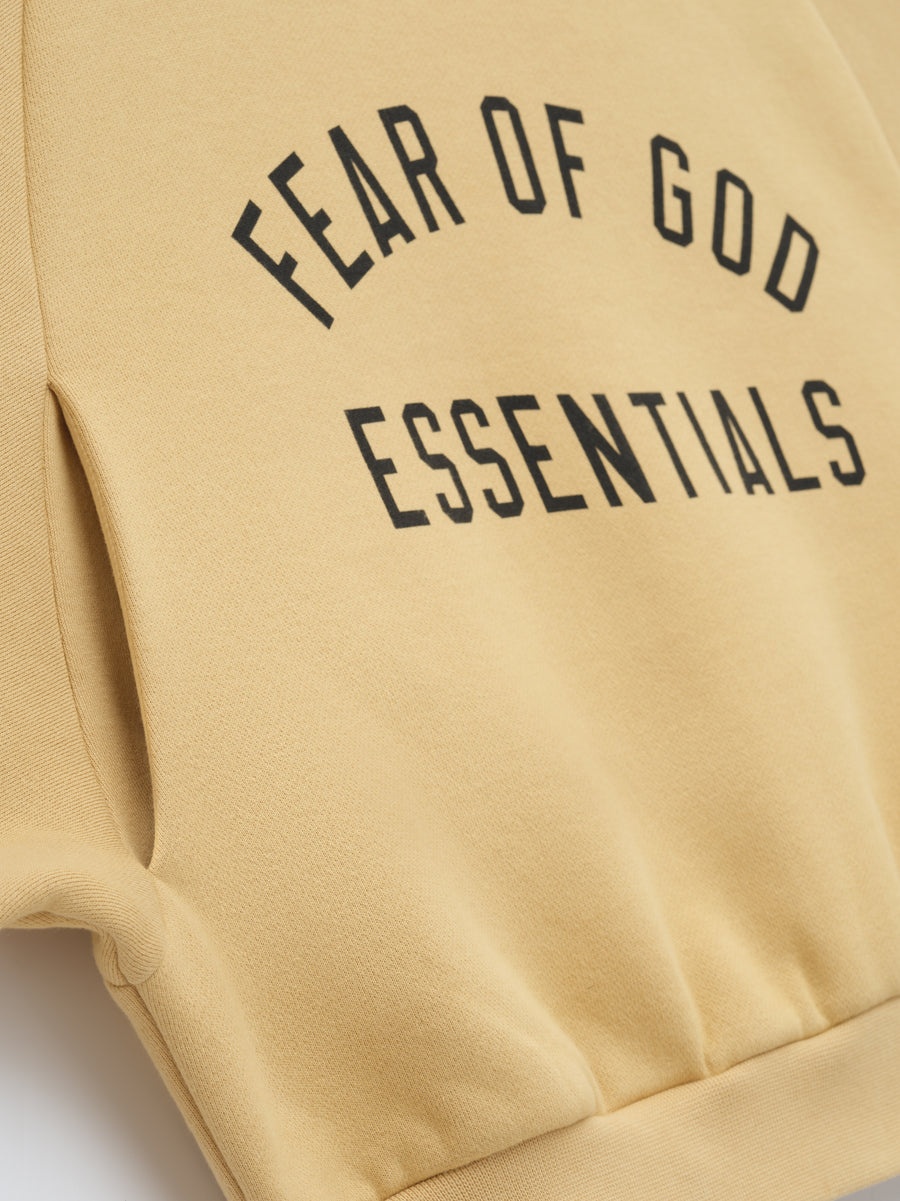 Womens Fleece Cropped Crewneck - 4