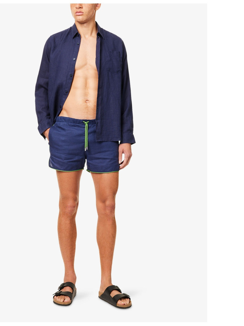 Derek Rose Monaco regular-fit linen shirt outlook