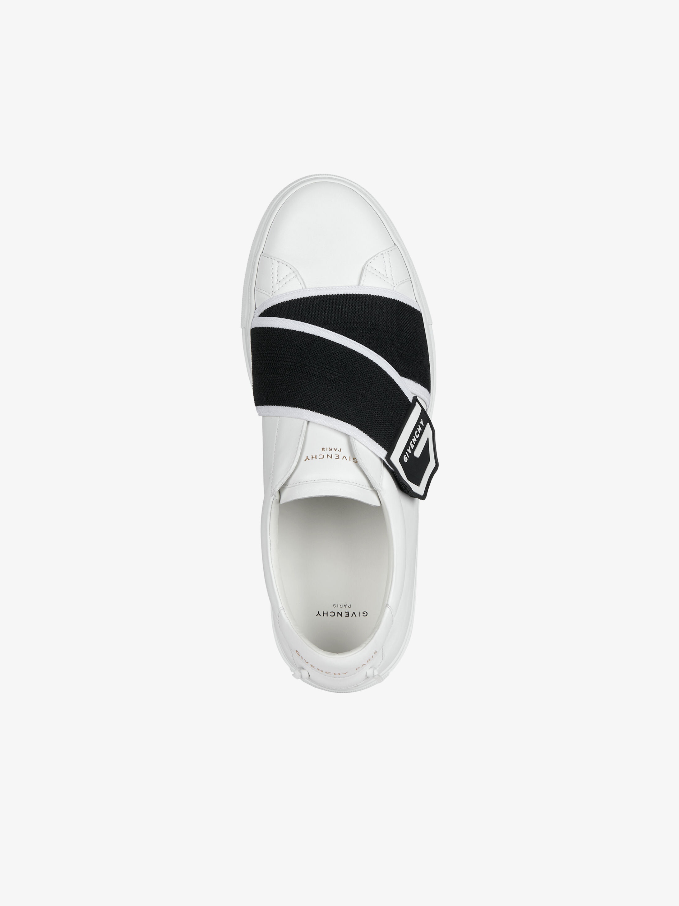 GIVENCHY crossed webbing sneakers in leather - 6