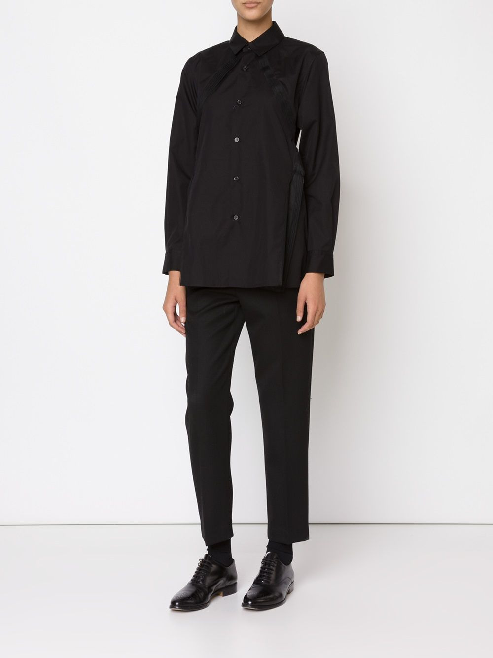 pleated detail shirt - 4