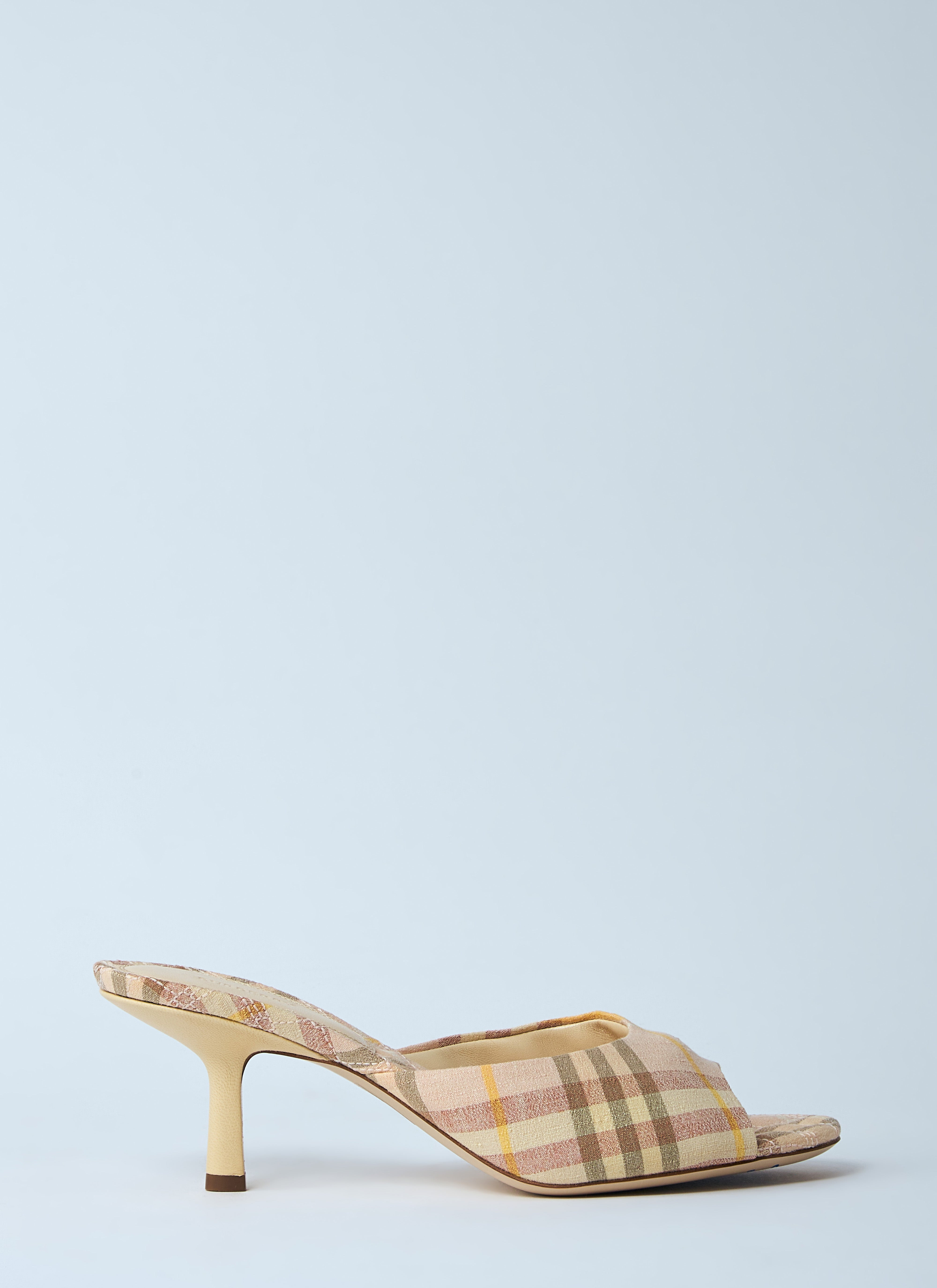 Burberry Women Check Heeled Mules - 7